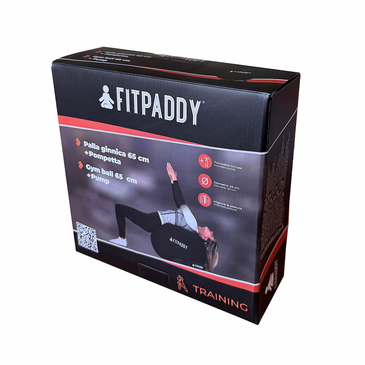 Yoga ball Fitpaddy Black-1
