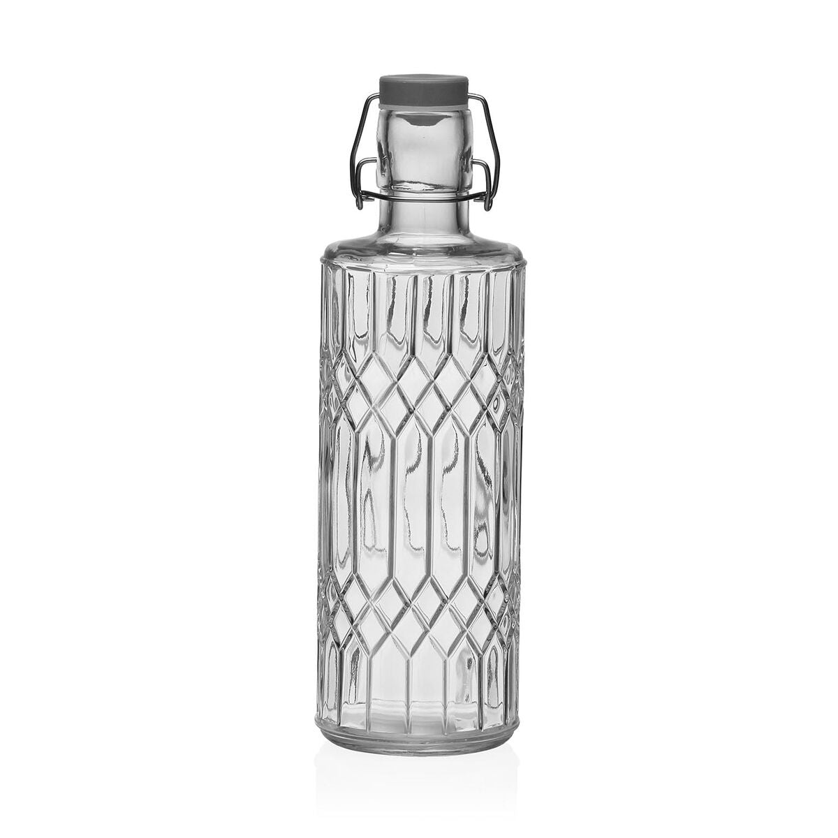 Water bottle Versa Transparent Glass Aluminium-0