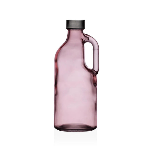 Water bottle Versa Pink Glass Aluminium-0