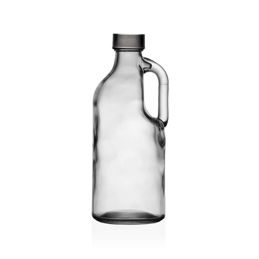 Water bottle Versa Transparent Glass Aluminium-0